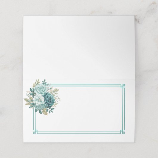 Folded Name Place Card (Buitenkant ongevouwen)