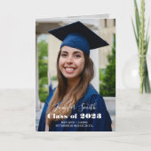 Folded Photo Afstuderen Invitation with Poem (Voorkant)