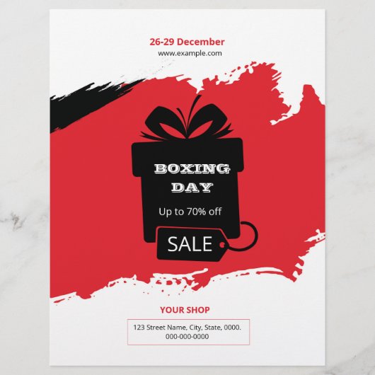 Folder Boxing Day Sale Flyer (Voorkant)