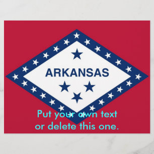 Folder met Vlag van Arkansas, V.S.A. Flyer
