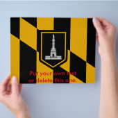Folder met vlag van Baltimore, Maryland, VS Flyer (Hand)