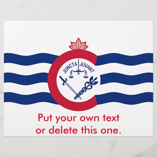 Folder met vlag van Cincinnati, Ohio, VS Flyer (Voorkant)