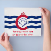 Folder met vlag van Cincinnati, Ohio, VS Flyer (Hand)