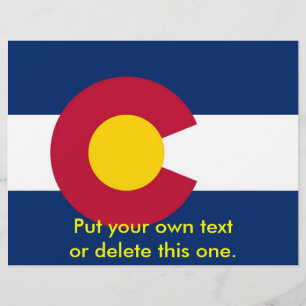 Folder met Vlag van Colorado, V.S.A. Flyer