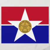 Folder met Vlag van Dallas, VS Flyer (Achterkant)
