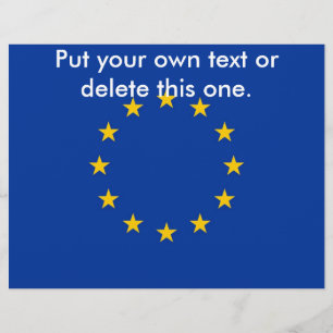 Folder met vlag van de Europese Unie Flyer