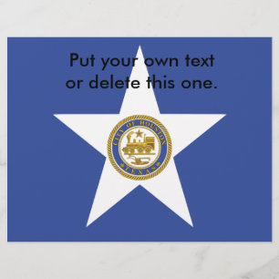 Folder met vlag van de stad Houston, VS Flyer