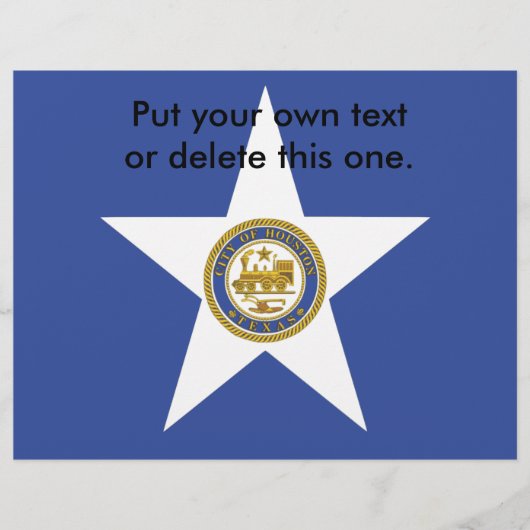 Folder met vlag van de stad Houston, VS Flyer (Voorkant)