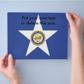 Folder met vlag van de stad Houston, VS Flyer (Hand)
