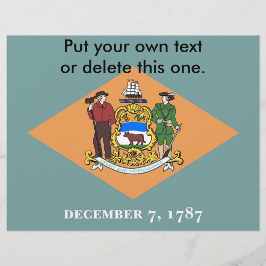 Folder met Vlag van Delaware, V.S. Flyer (Voorkant)
