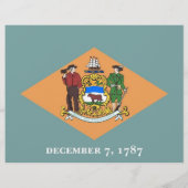 Folder met Vlag van Delaware, V.S. Flyer (Achterkant)