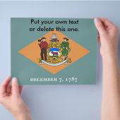Folder met Vlag van Delaware, V.S. Flyer (Hand)