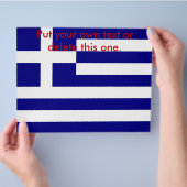 Folder met vlag van Griekenland Flyer (Hand)
