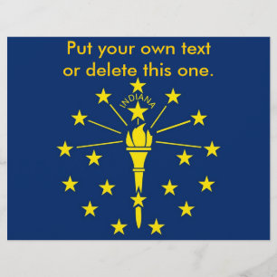 Folder met Vlag van Indiana, Verenigde Staten Flyer