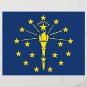 Folder met Vlag van Indiana, Verenigde Staten Flyer (Achterkant)