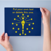 Folder met Vlag van Indiana, Verenigde Staten Flyer (Hand)
