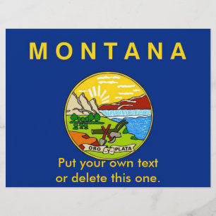 Folder met Vlag van Montana, Verenigde Staten Flyer