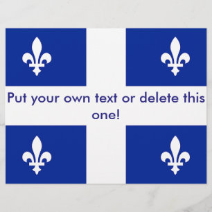 Folder met vlag van Quebec, Canada Flyer