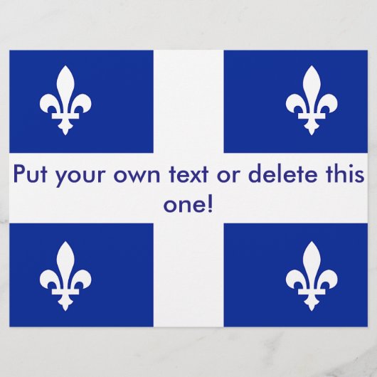 Folder met vlag van Quebec, Canada Flyer (Voorkant)