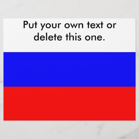 Folder met vlag van Rusland Flyer (Voorkant)