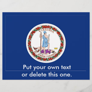 Folder met Vlag van Virginia, V.S.A. Flyer