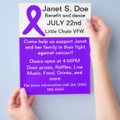 Folder over kankerbenefiet flyer (Hand)