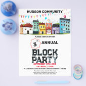 Folder voor buurtfeest flyer (Enkel)