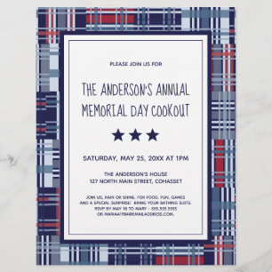 Folder voor patriottisch thema-evenement (Memorial Flyer