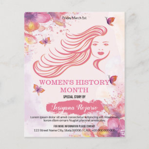 Folder Vrouwen Geschiedenis Maand Flyer