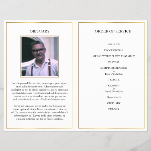 Folding begrafenispamflet, joodse ster van David Flyer (Achterkant)