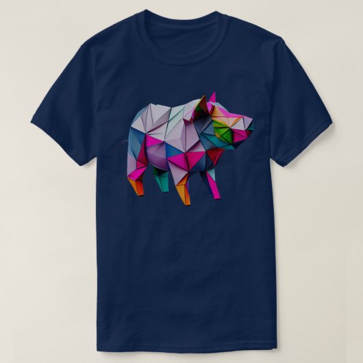 Folding Fun Origami Pig1 T-shirt (Design voorkant)