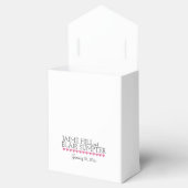 Foldover Cake Bag Typography Pink Heart Bedankdoosjes (Geopend)