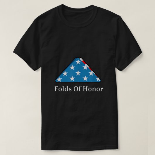 Folds des Honor gestorven militaire first responde T-shirt (Design voorkant)