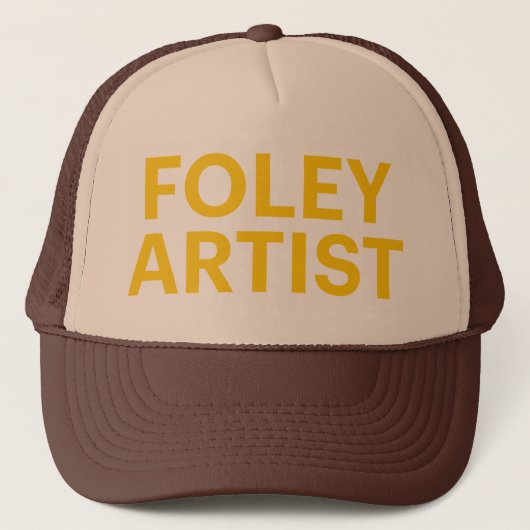 FOLEY ARTIST grappige slogan trucker hat Pet (Voorkant)