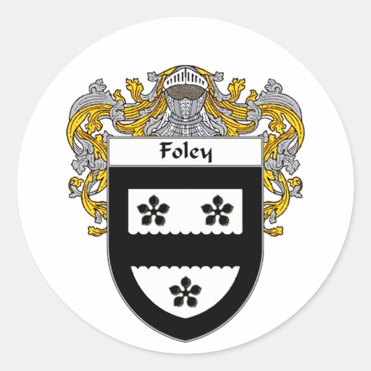 Foley Wapen (gemanteld) Ronde Sticker (Voorkant)