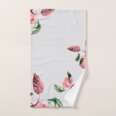 FOLHAGEM ROSA E VERDE BAD HANDDOEK (Handdoek)