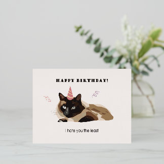 Foli kaart Happy Birthday Cat Funny