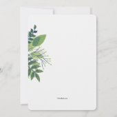 Foliage à l'arrachage Enregistrer la carte de date (Dos)