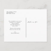 Foliage Aquarelle Photo Horizontale Carte de Félic (Dos)