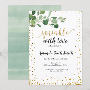 Foliage Baby Sprinkle Card nodigt botanisch uit Kaart