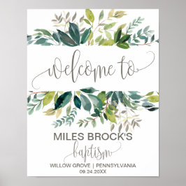 Foliage Baptisme Welkom Poster