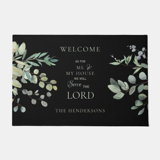Foliage Black Net als voor mij en mijn huis Christ Deurmat (Voorkant)
