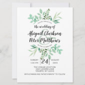 Foliage Botanical Waterverf Wreatbrouwding Kaart (Voorkant)