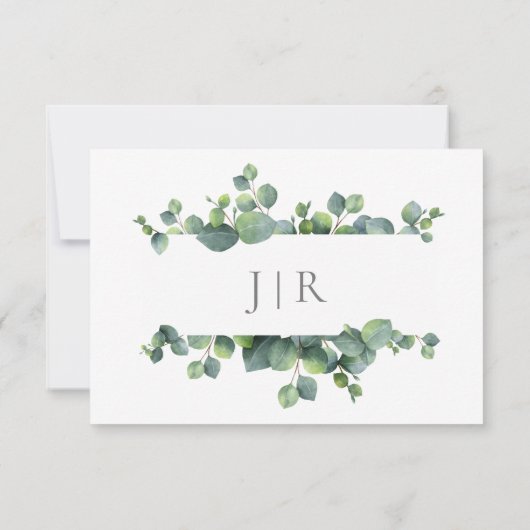 Foliage Bouquet bespaart de datum-Kaart Save The Date (Achterkant)