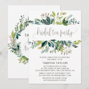 Foliage Bridal Tea Kaart