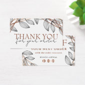 Foliage cadre géométrique merci carte de réduction (Bureau)