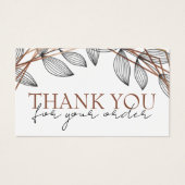 Foliage cadre géométrique merci carte de réduction (Devant)