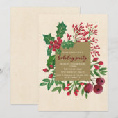 Foliage de Noël Invitation (Devant / Derrière)