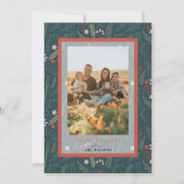 Foliage de Noël Marine Carte photo de vacances ble (Devant)