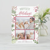 Foliage de vacances | Carte de collage photo (Debout devant)